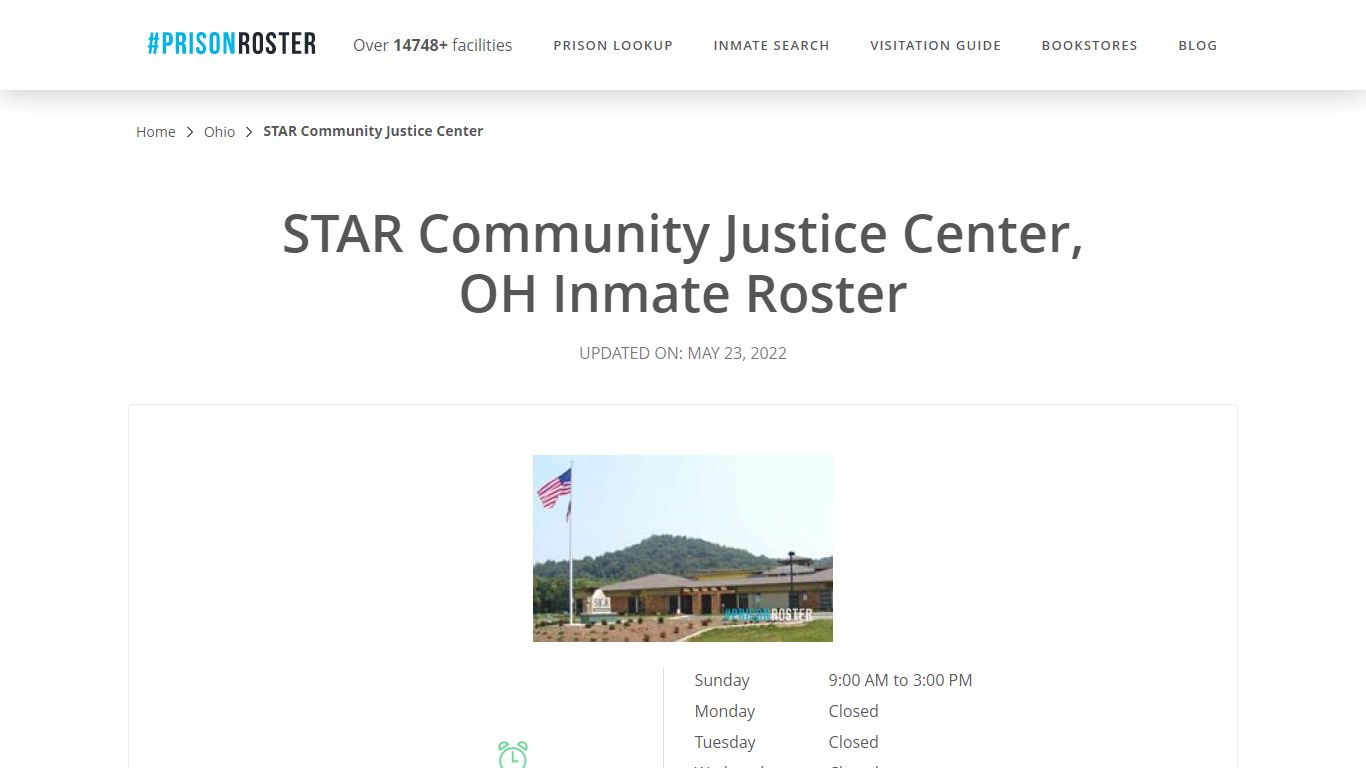 STAR Community Justice Center, OH Inmate Roster